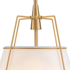 Modern Linen Pendant Light With Tapered Cone Shape Fixture