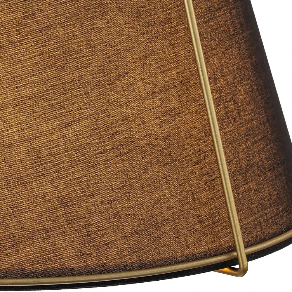 Modern Linen Pendant Light With Tapered Cone Shape Fixture