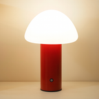 Cordless LED Table Lamp with Mushroom Design – Rechargeable Bedside Table Lamp for Soft Illumination and Portable Use | Euroselle