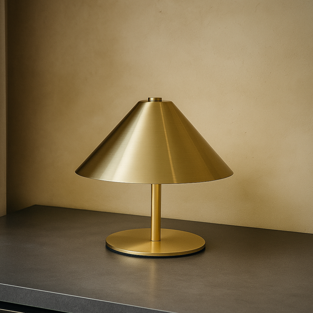 LED Table Lamp Rechargeable USB 3W Touch Control Warm Neutral Cool Iron ABS Gold | Euroselle