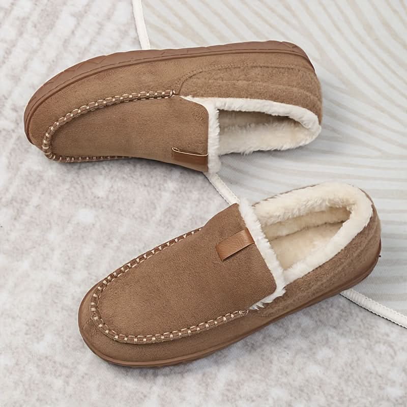 Warm sheep’s wool loafer slippers designed for ultimate winter comfort, softness, and cozy indoor home wear - Euroselle