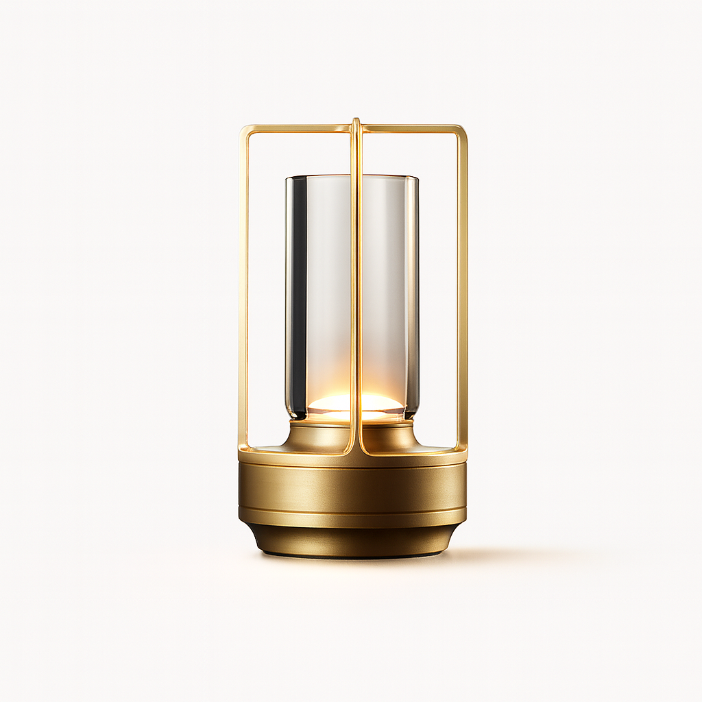 مصباح طاولة LED CrystalTouch من NovaGlow — إضاءة محيطية للمكتب