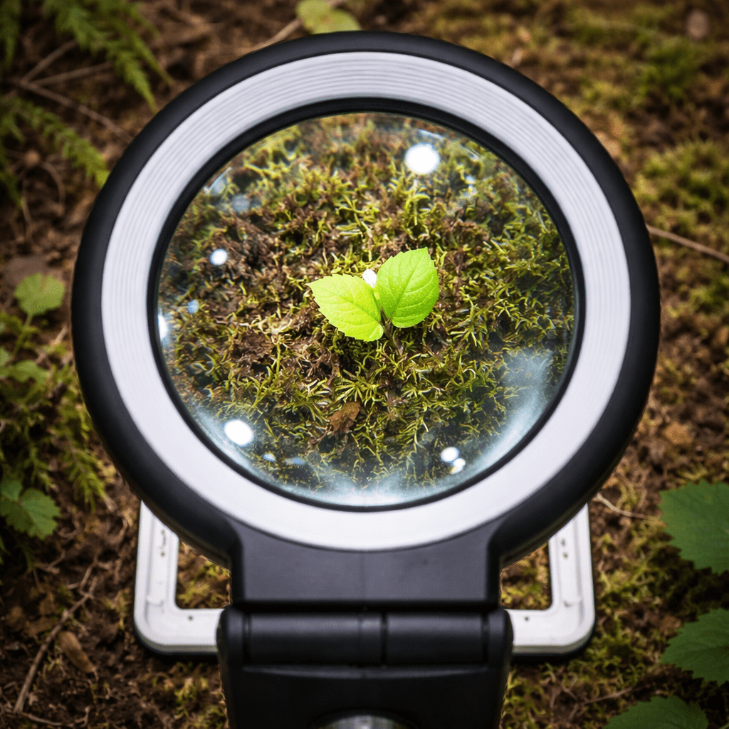 LumaView 双筒放大镜 — 10x 至 30x 放大范围，18 颗 LED，紧凑型支架