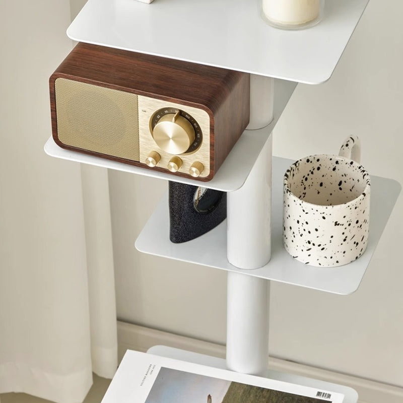 9-Tier Tower Shelving Unit — Multicolor Steel Frame, 68.5 x 15.75 in