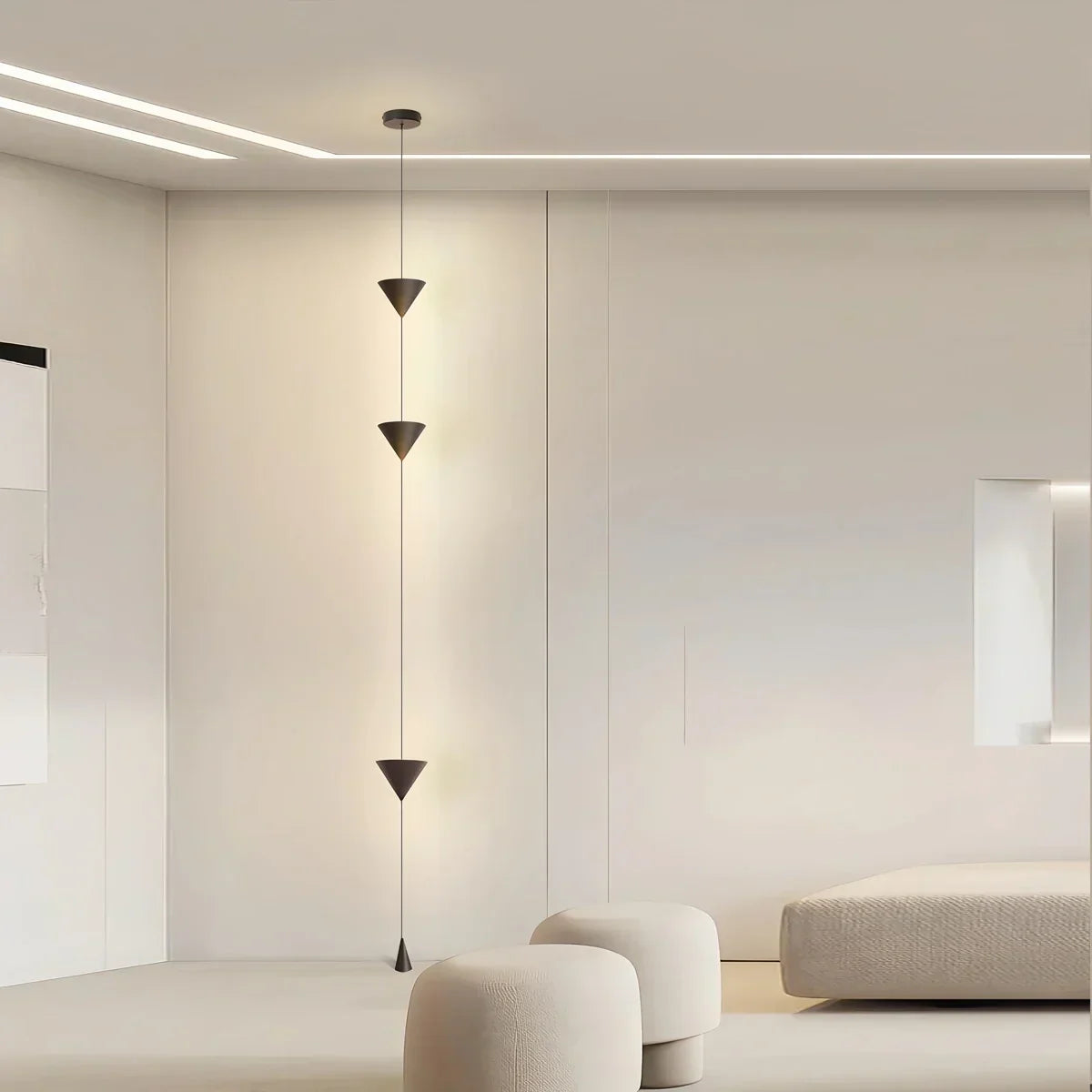 Justerbar stanglampe i jern og akryl med LED, op til 11.5 Feet, til soveværelse, stue og moderne hjemmekontor, slank lodret accentlampe