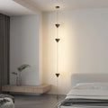 Justerbar stanglampe i jern og akryl med LED, op til 11.5 Feet, til soveværelse, stue og moderne hjemmekontor, slank lodret accentlampe