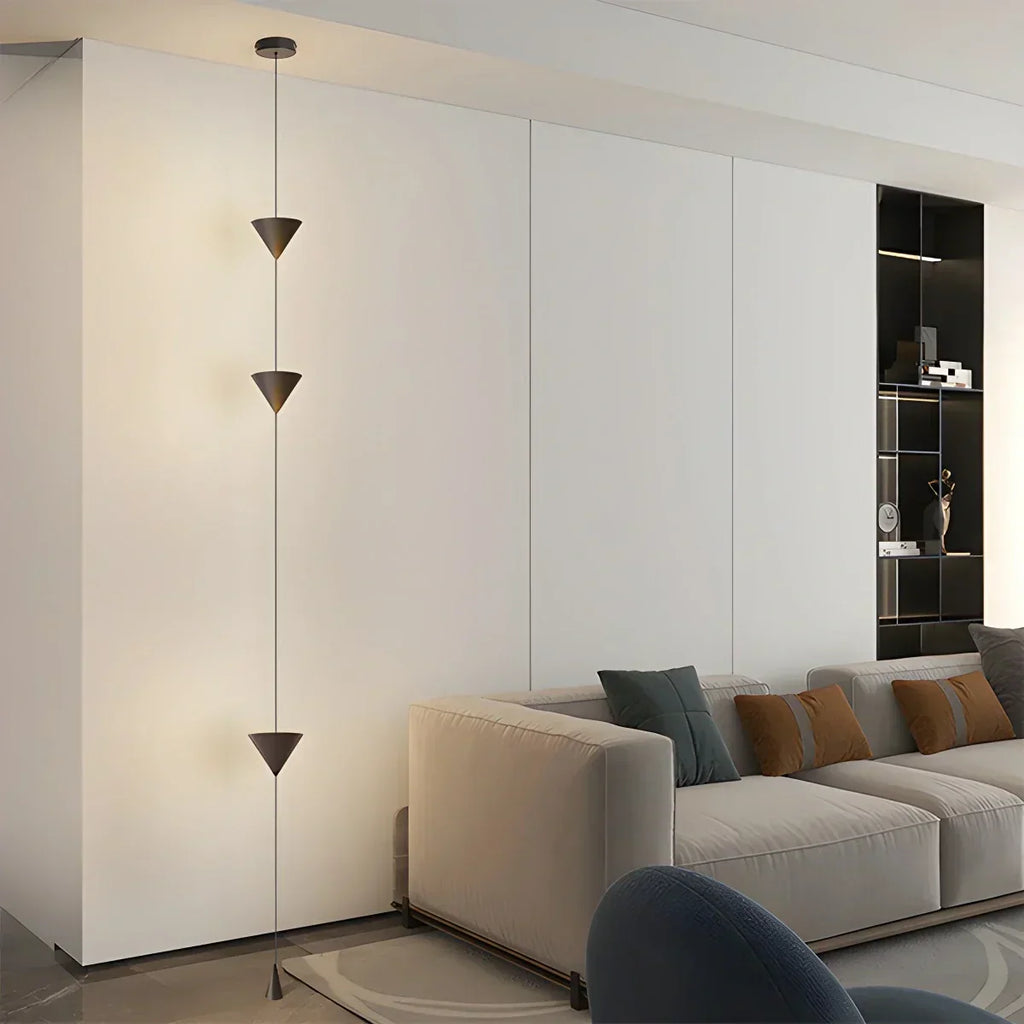 Justerbar stanglampe i jern og akryl med LED, op til 11.5 Feet, til soveværelse, stue og moderne hjemmekontor, slank lodret accentlampe