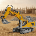 שלט רחוק למחפר NovaTech — גוף מסגסוגת מתכת מוצקה, אורות וקולות מציאותיים