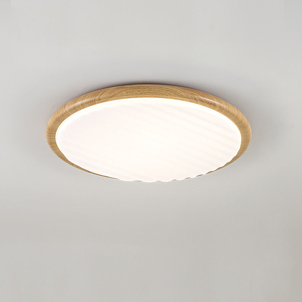 LuminOak | Runde Holz-LED-Deckenleuchte für Schlafzimmer