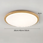 LuminOak | Runde Holz-LED-Deckenleuchte für Schlafzimmer