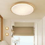 LuminOak | Runde Holz-LED-Deckenleuchte für Schlafzimmer