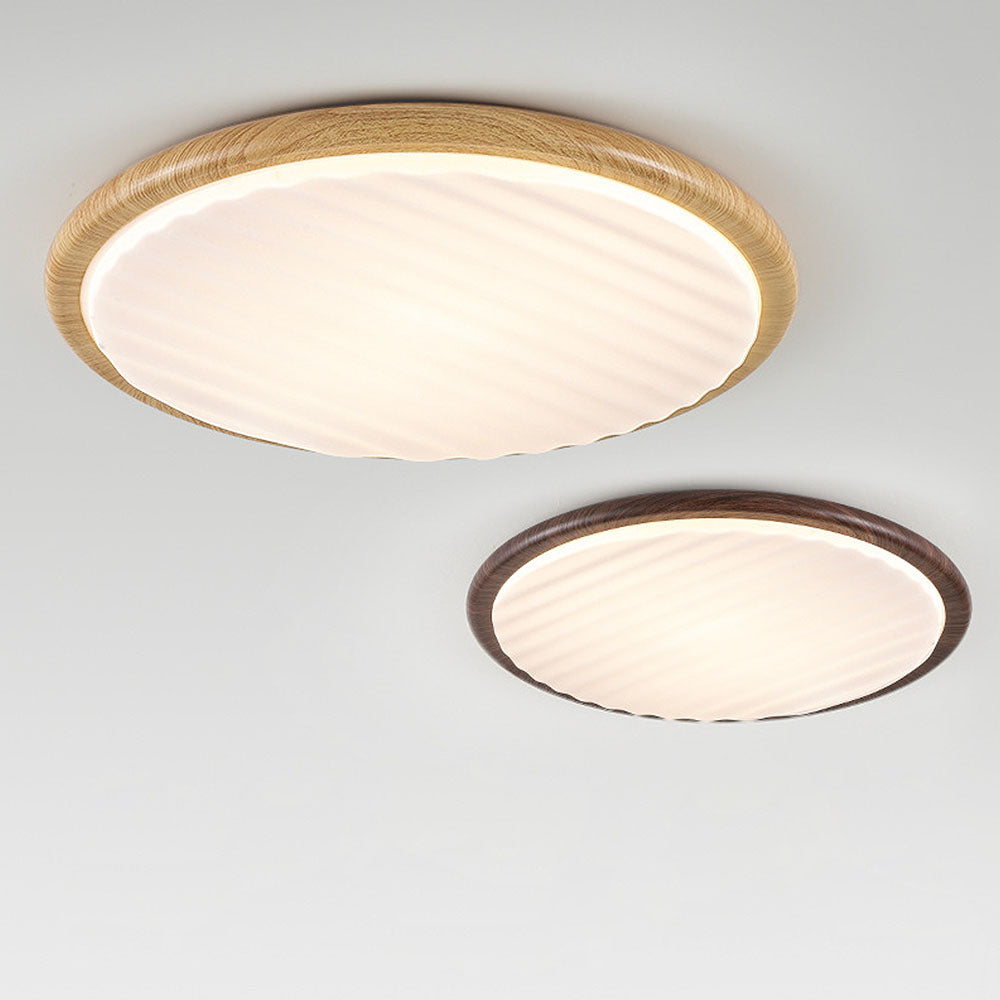 LuminOak | Runde Holz-LED-Deckenleuchte für Schlafzimmer