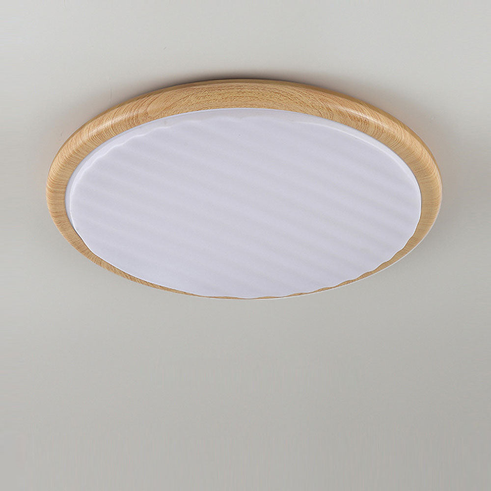 LuminOak | Runde Holz-LED-Deckenleuchte für Schlafzimmer