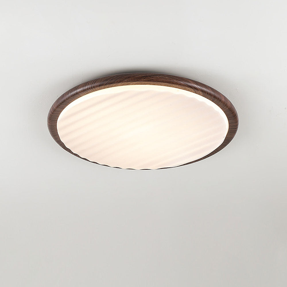 LuminOak | Runde Holz-LED-Deckenleuchte für Schlafzimmer