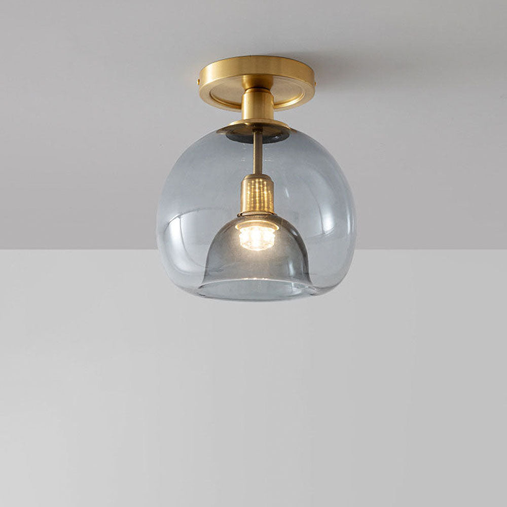 DesignEpure - Modern Grey Glass Ceiling Lamp