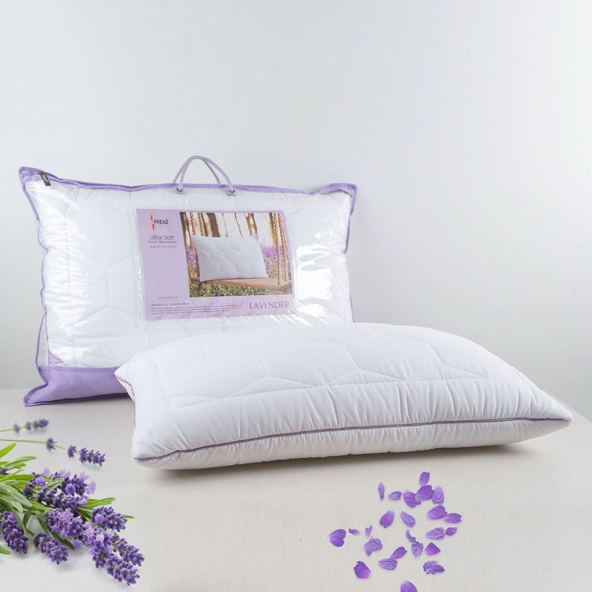 CalmNest Serenity Pillow — Lavender Scent, Hypoallergenic and Antibacterial