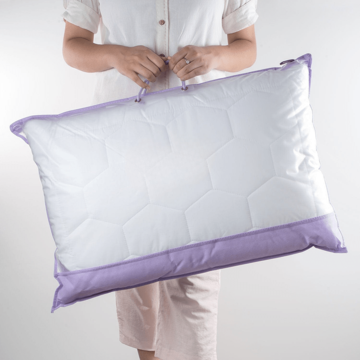 CalmNest Serenity Pillow — Lavender Scent, Hypoallergenic and Antibacterial