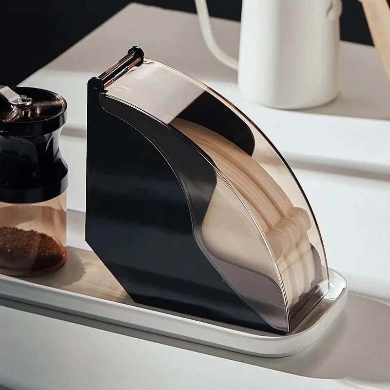BrewGrove Pour Over Coffee Filter Stand — Acrylic Cover, Compact Footprint
