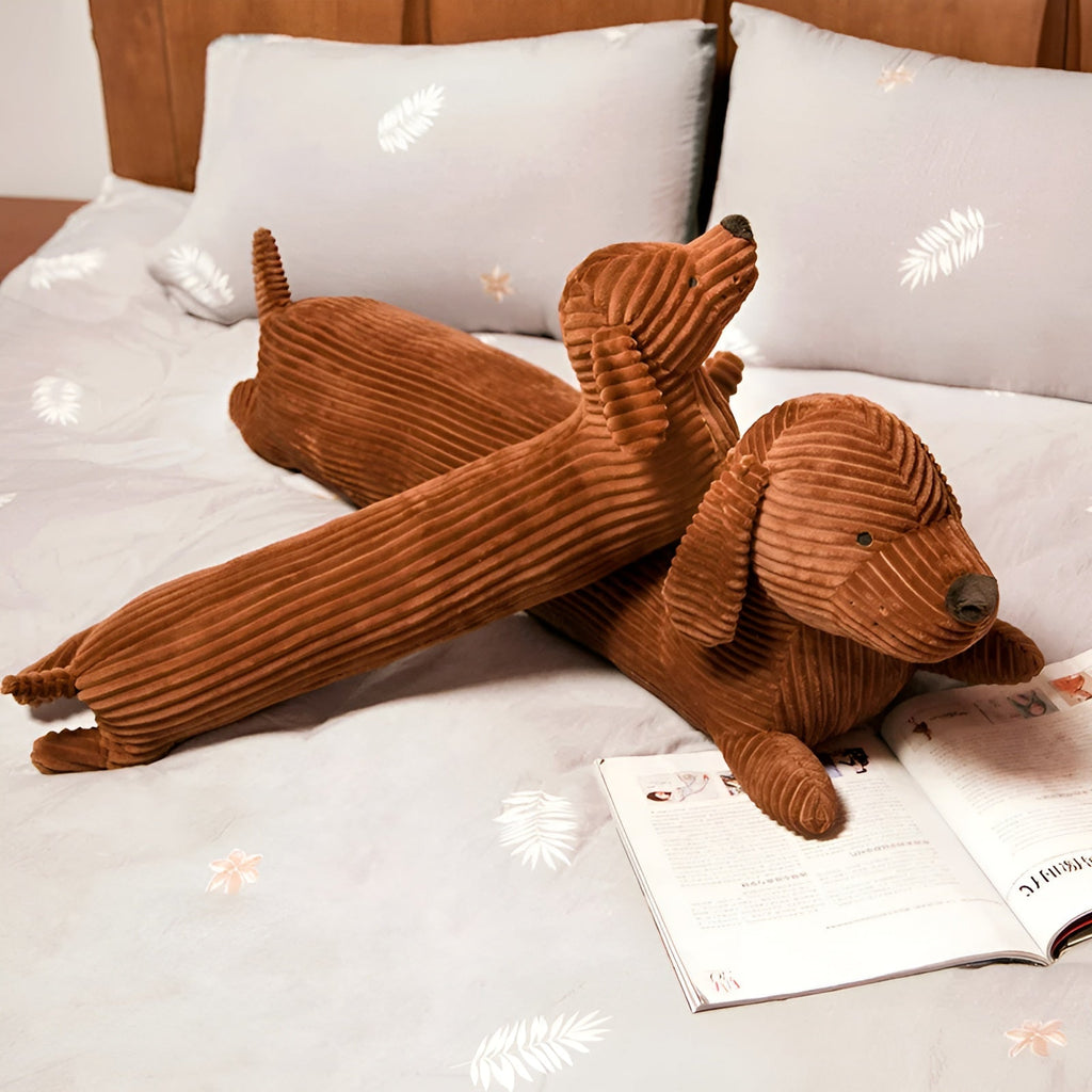 Ergonomic Dachshund Plush Cushion for Neck & Back Support - Euroselle