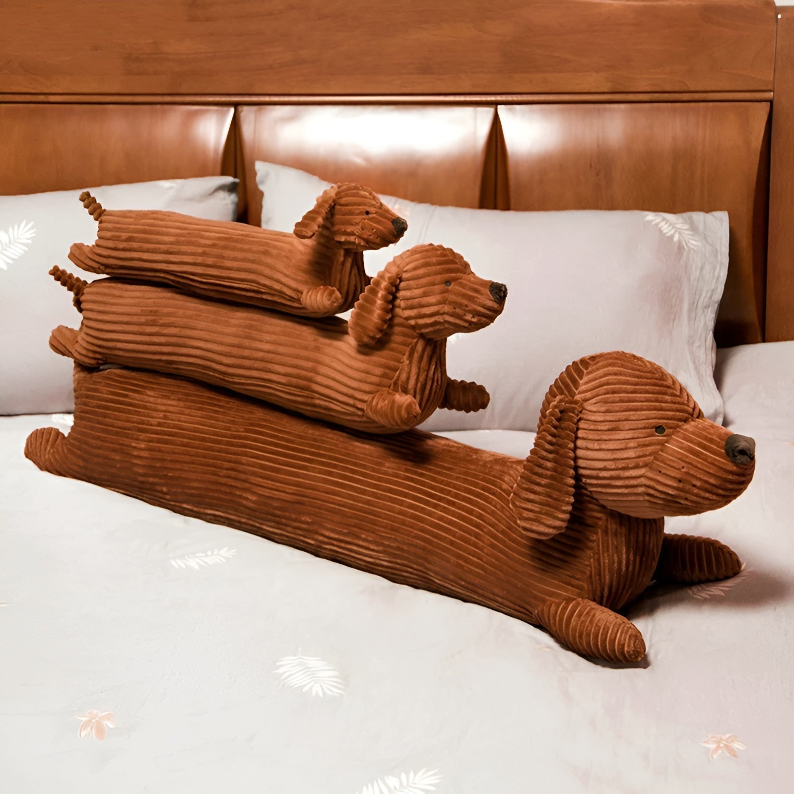 Ergonomic Dachshund Plush Cushion for Neck & Back Support - Euroselle