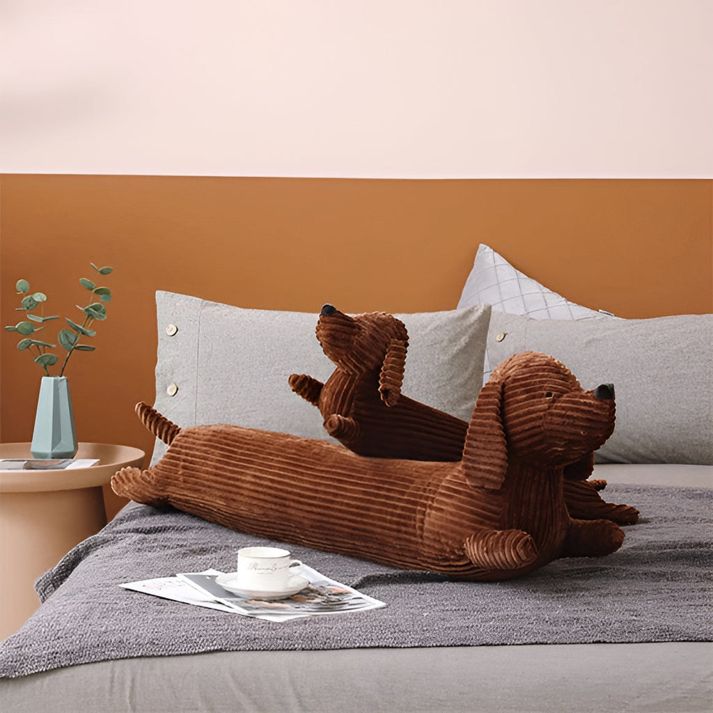 Ergonomic Dachshund Plush Cushion for Neck & Back Support - Euroselle