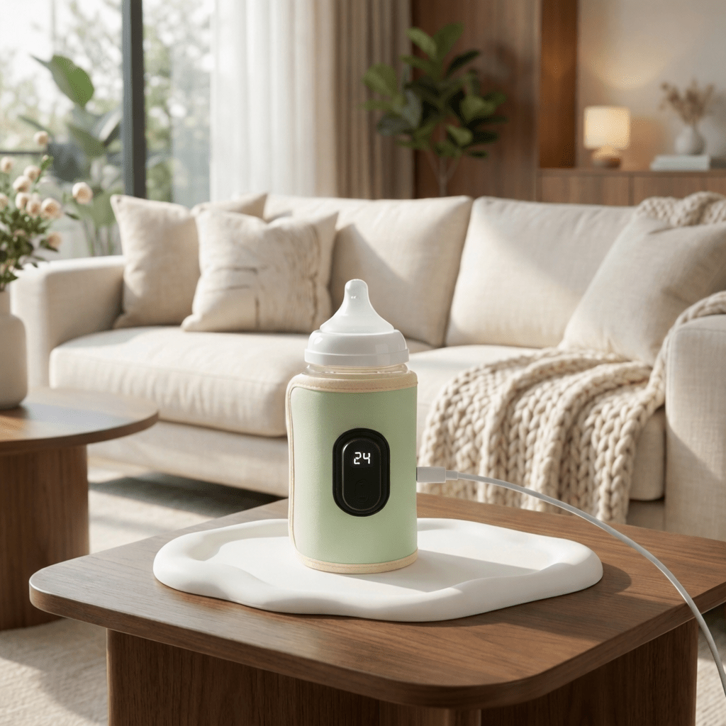 LumaNest USB Milk Warmer — Adjustable Temperature Settings, Portable USB-Powered
