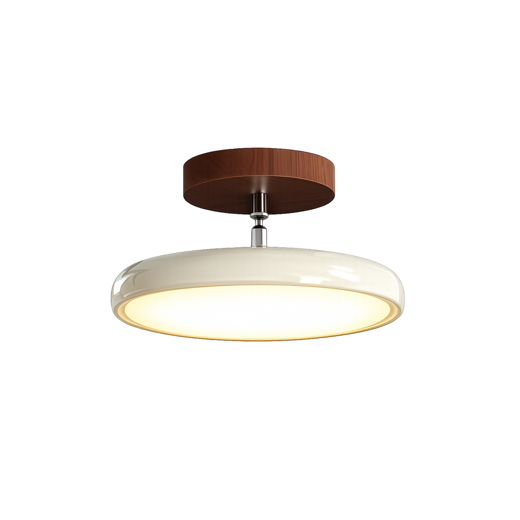 Rund retro-LED-taklampe — Vintage rund armatur