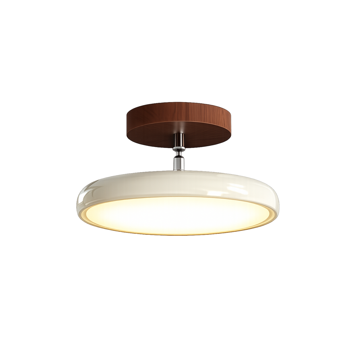 Rund retro-LED-taklampe — Vintage rund armatur