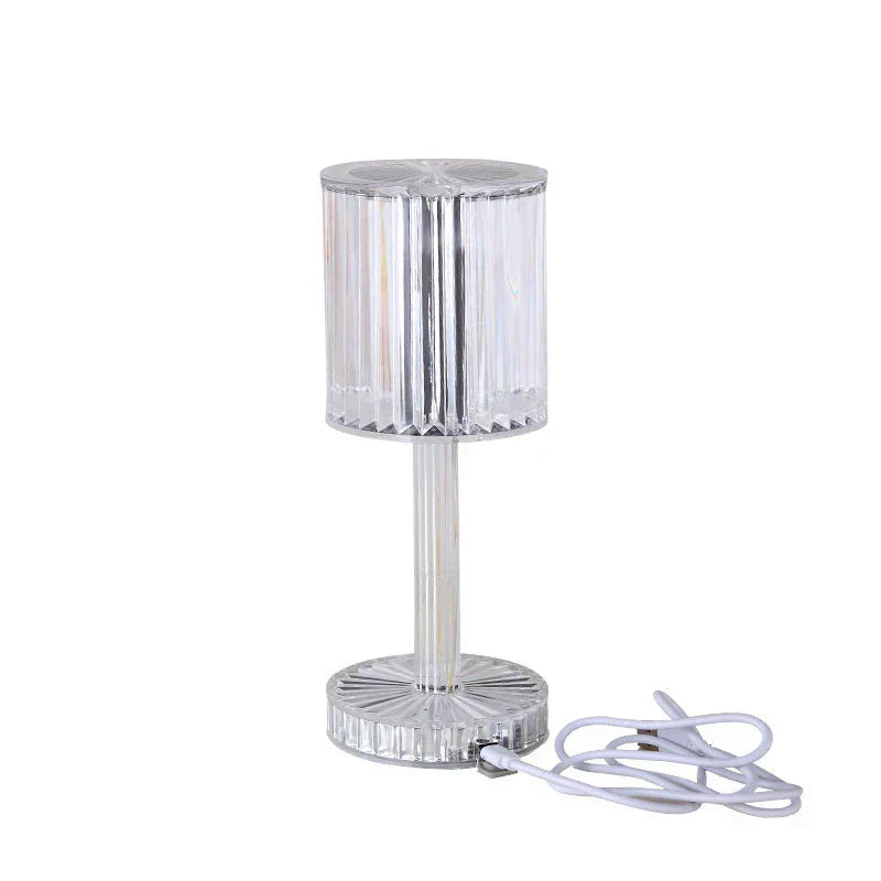 Tischlampe aus Kristall, dimmbar, USB wiederaufladbar, elegantes Design | Euroselle