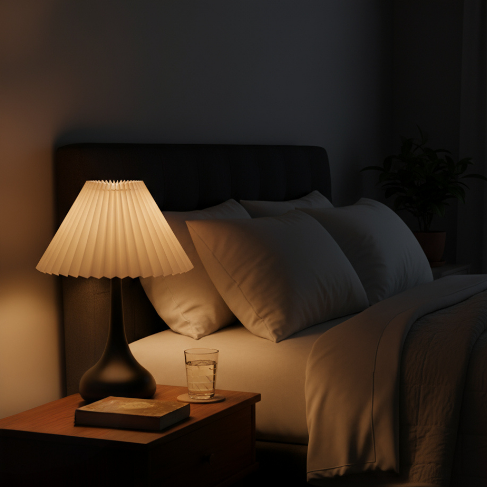 Tischlampe Metall Stoffschirm Dimmbar LED USB Betrieben | Euroselle