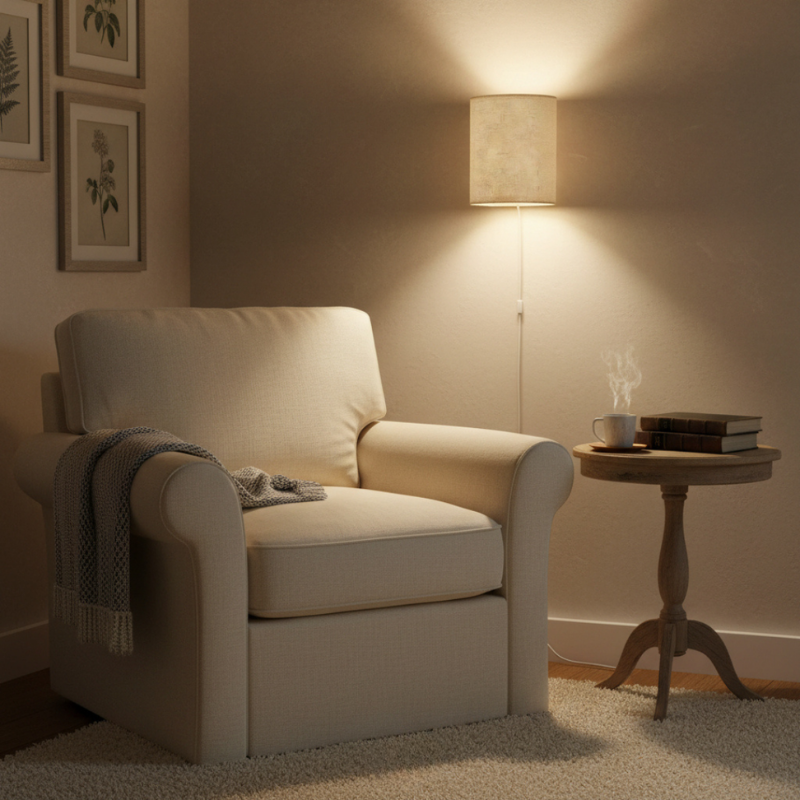Drum Fabric Wall Sconce - Soft Light & Easy Plug-In Installation | Euroselle