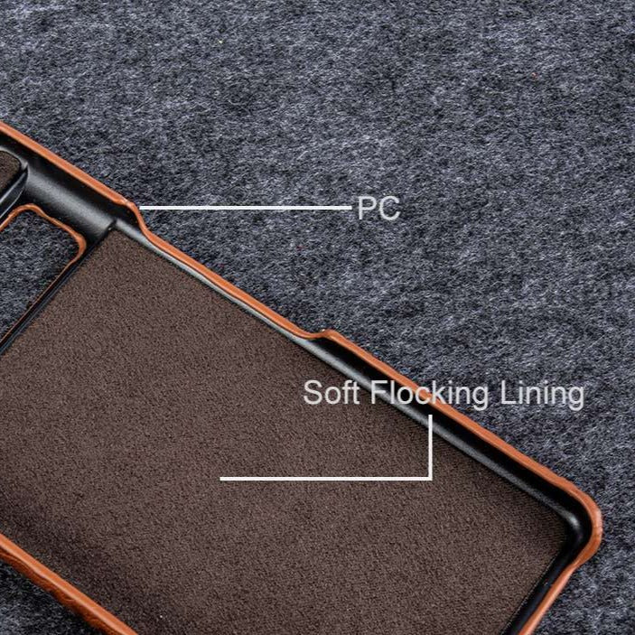 Pouzdro z pravé kůže pro Google Pixel — krokodýlí textura, zvýšené okraje
