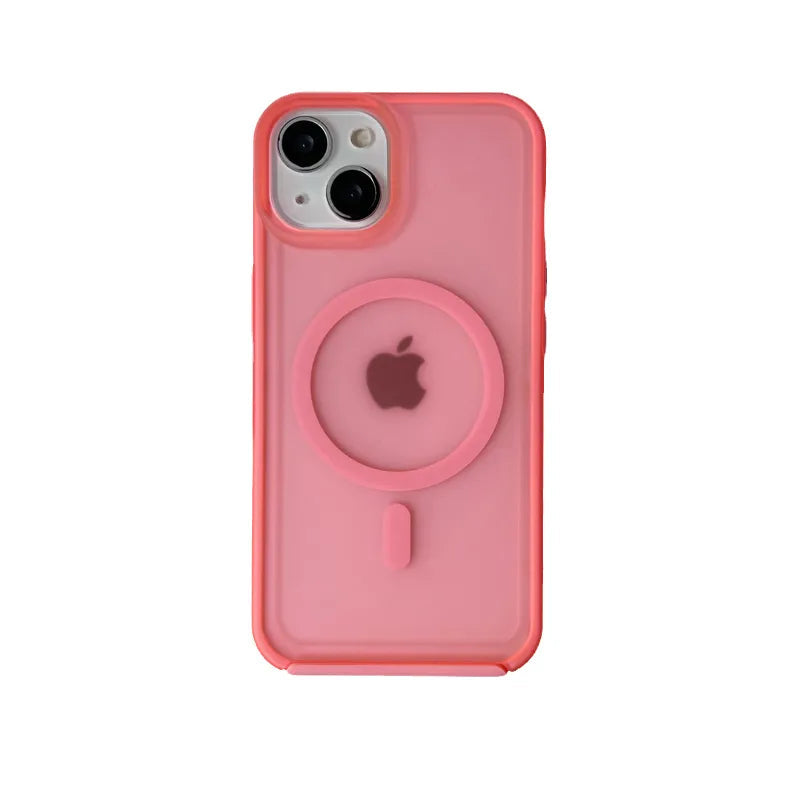 حافظة TPU مزدوجة الطبقات لهاتف iPhone 14–16 — حلقة MagSafe ومقاومة لبصمات الأصابع