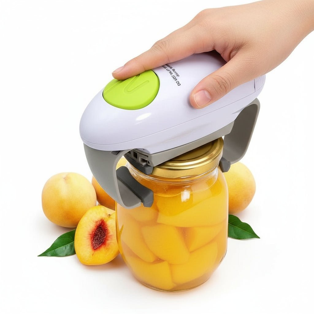 SureGrip Electric Bottle Opener — Compact Ergonomic Grip, One-Touch Opening, Powerful Motor