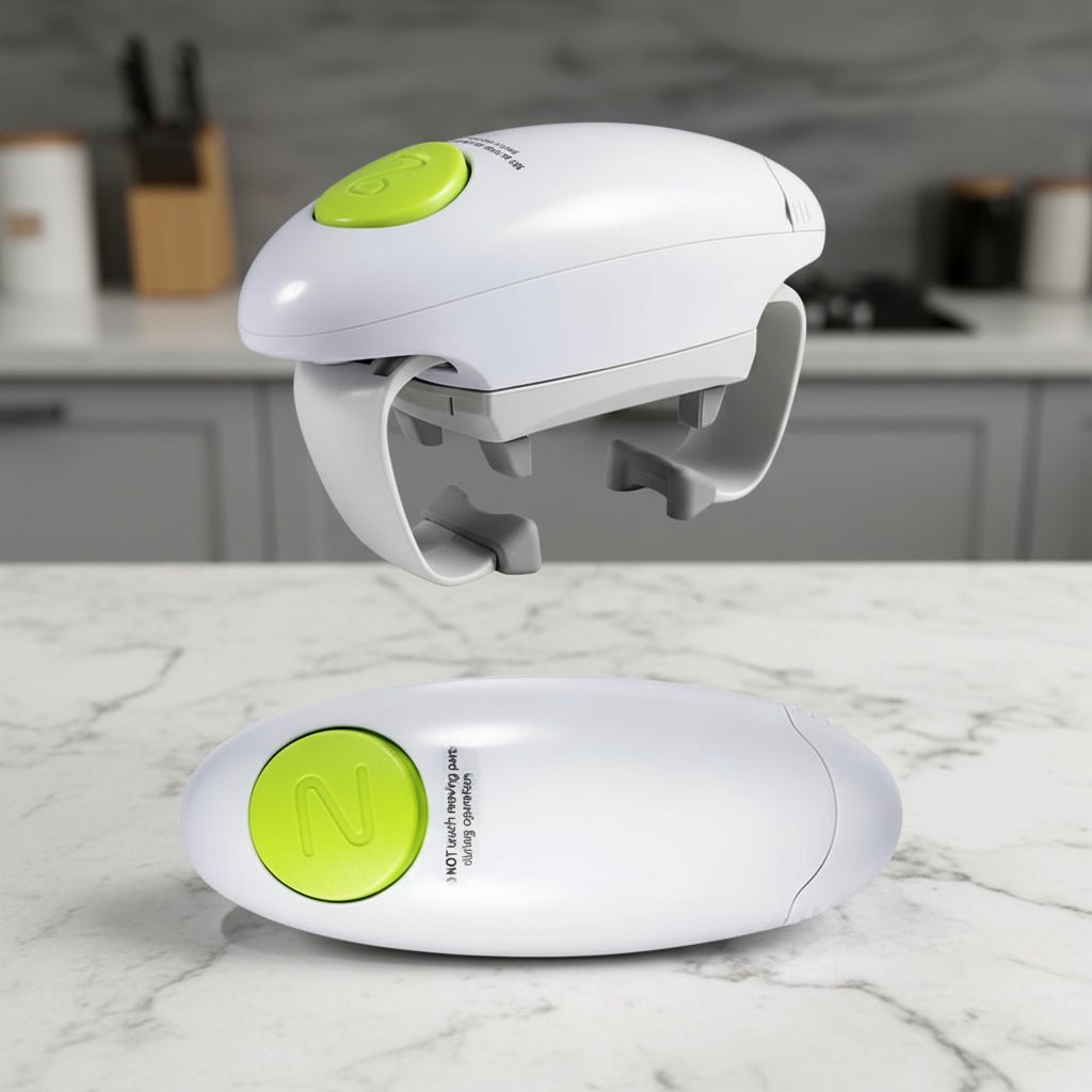 SureGrip Electric Bottle Opener — Compact Ergonomic Grip, One-Touch Opening, Powerful Motor