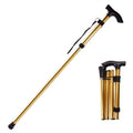 Adjustable Folding Aluminum Cane — Ergonomic Handle & Wrist Strap