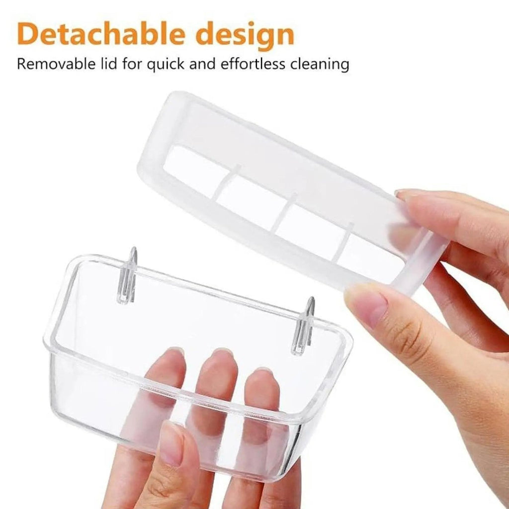 Clear Wing 360-Degree Transparent Parrot Feeder — Hygienic, Eco-Friendly Design
