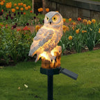 Decorative Solar Owl Garden Light Weatherproof Design - Euroselle