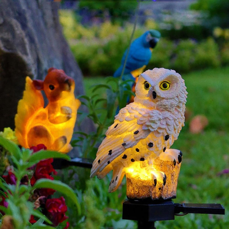 Decorative Solar Owl Garden Light Weatherproof Design - Euroselle