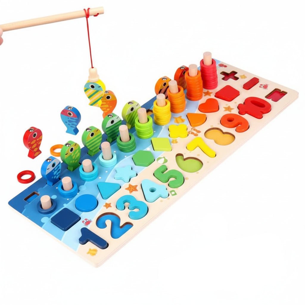 BrightPath Montessori-Farbzuordnungs- und Zählbrett – Zahlenset zum Puzzeln