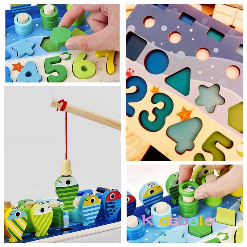 BrightPath Montessori-Farbzuordnungs- und Zählbrett – Zahlenset zum Puzzeln