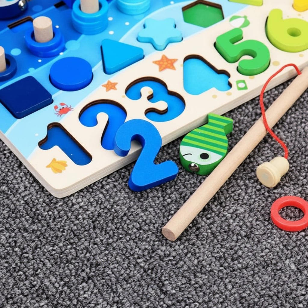 BrightPath Montessori-Farbzuordnungs- und Zählbrett – Zahlenset zum Puzzeln