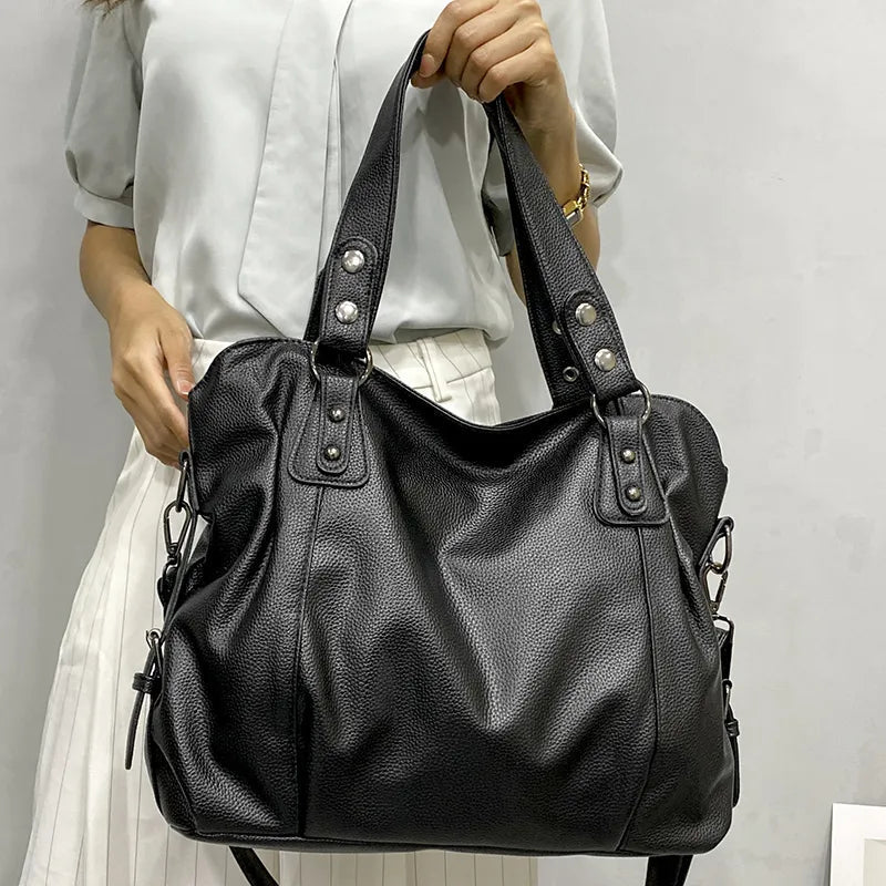 NovaLuxe Soft Faux Leather Women's Tote Bag — Organized Interior, Practical Compartments
