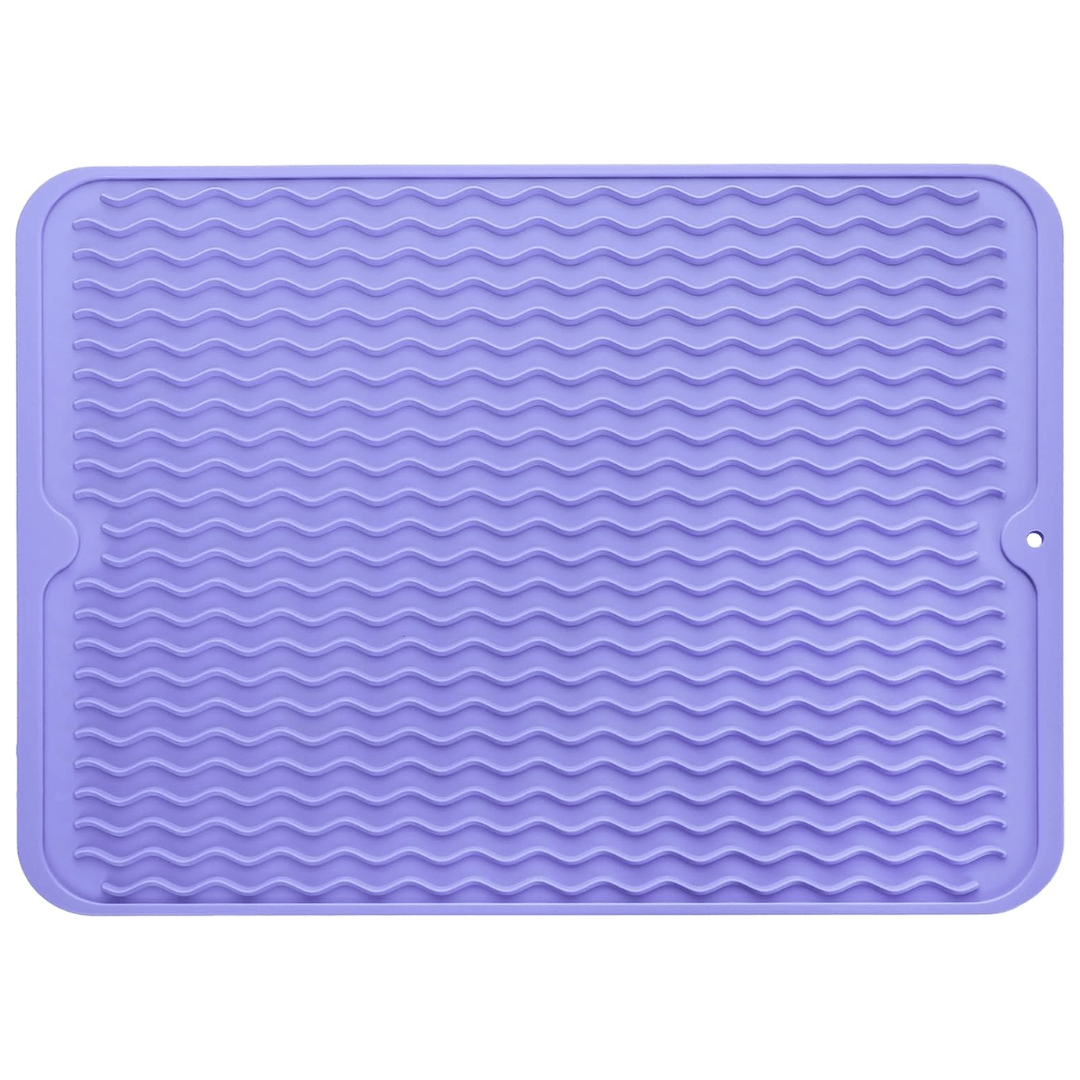 Eco-Conscious Silicone Dish Mat Protects Counters from Heat and Water - Euroselle