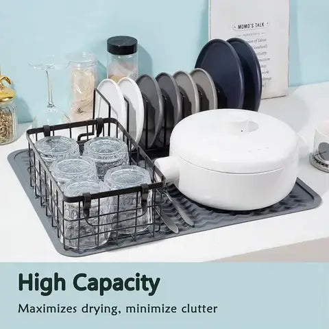 Eco-Conscious Silicone Dish Mat Protects Counters from Heat and Water - Euroselle