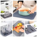 Eco-Conscious Silicone Dish Mat Protects Counters from Heat and Water - Euroselle