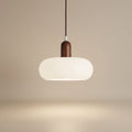Nova Nordic Pendant Lamp With Wood Plus Glass For Home Use