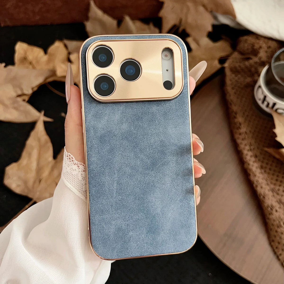 حافظة واقية لسلسلة iPhone 13-17 — إطار معدني وظهر بملمس مميز