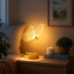 Elegant Butterfly Table Lamp – Rechargeable Cordless Design with Adjustable Lighting for Bedroom or Nightstand | Euroselle