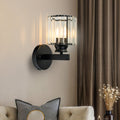 Wall Sconce Light Iron Crystal E27 Base Glass Shade | Euroselle